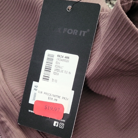 90 Degree By Reflex Womens Interlink Ribbed Half Zip Long Sleeve Crop Top Jacket - Picture 6 of 6